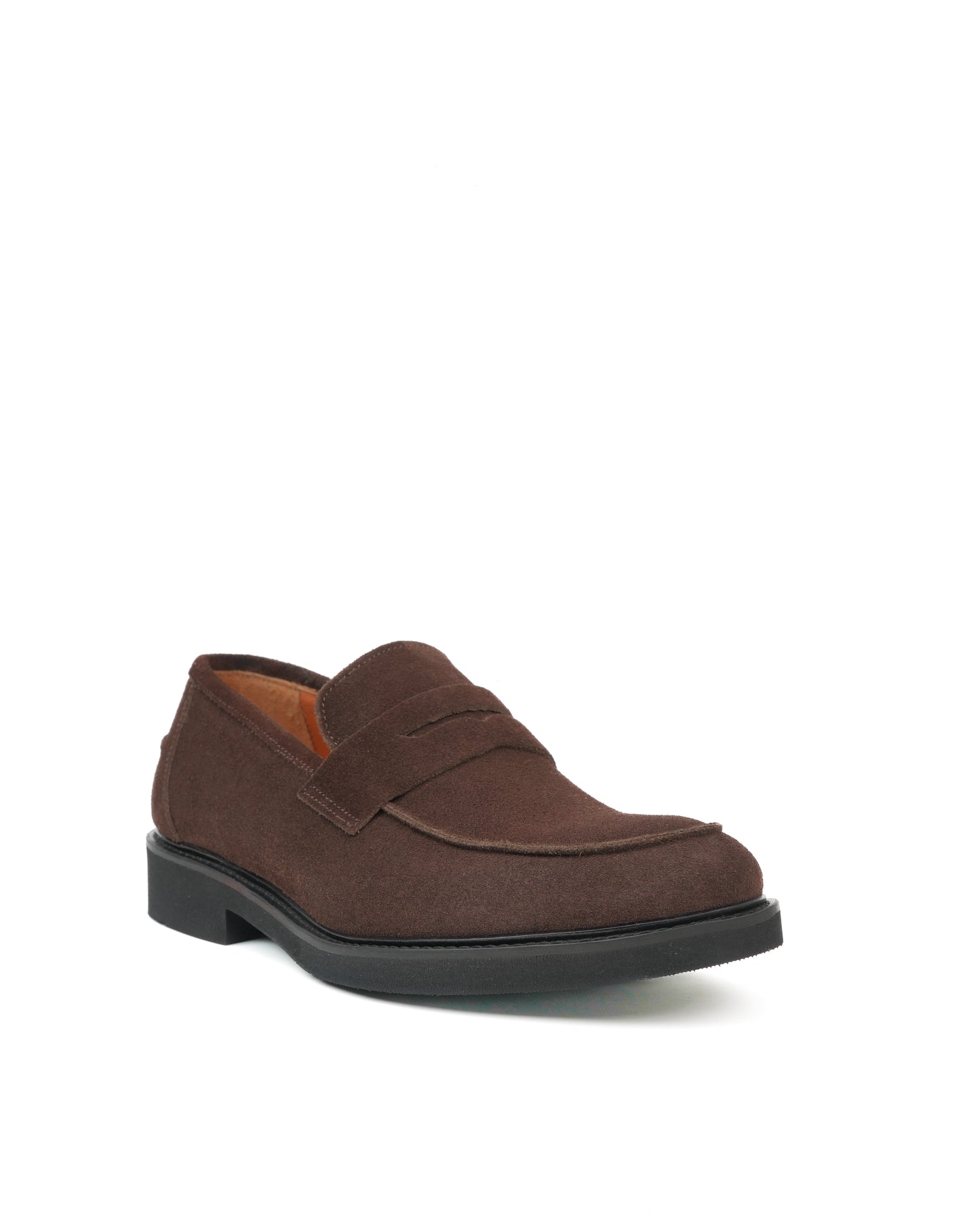 Italian loafers for men in suede brown