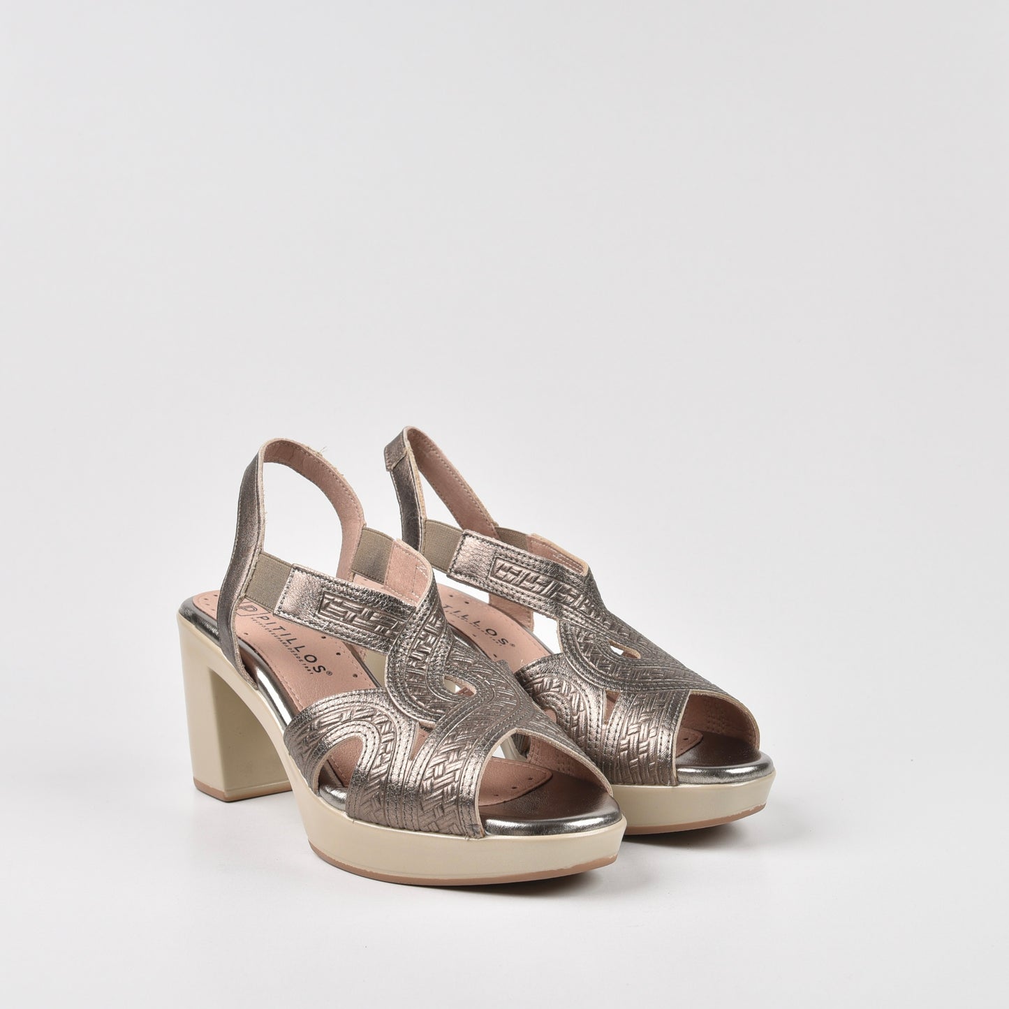 Pitillos Spanish Classic High Heel Sandal for Women in Bronce.