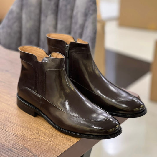 Choco Turkish boots for men in Buffalo brwon