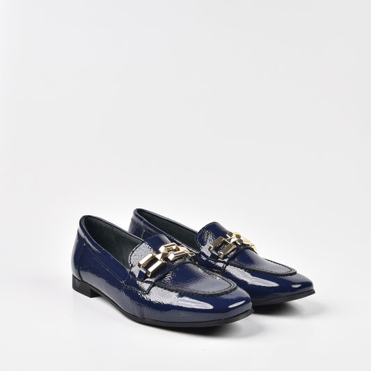 Pitillos Spanish Classic loafers for Women in Navy Blue.