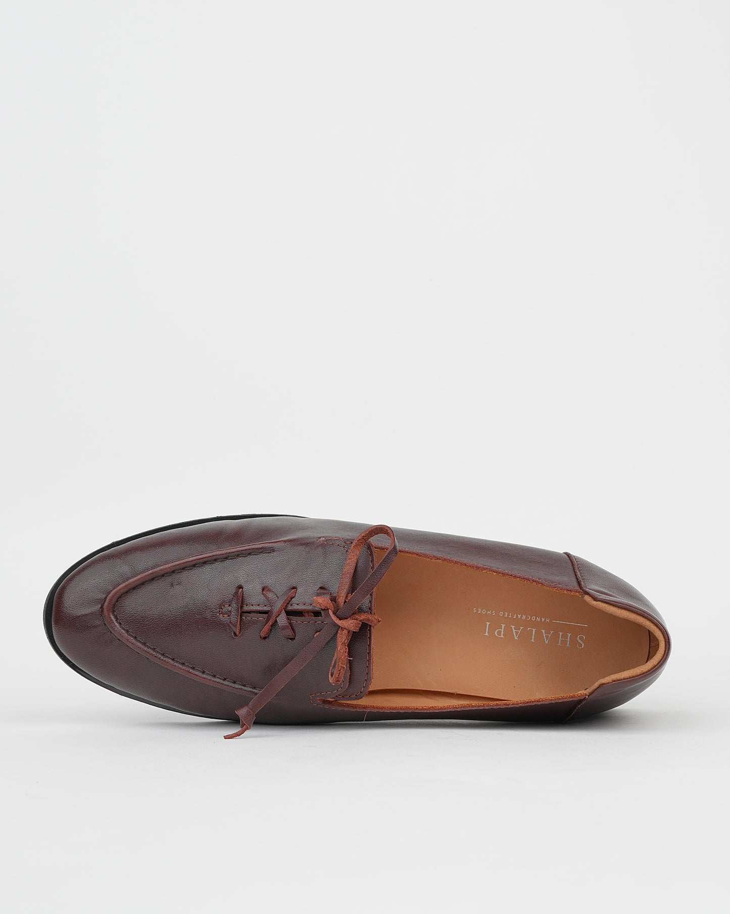 Shalapi shoes guanine leather for women in brown
