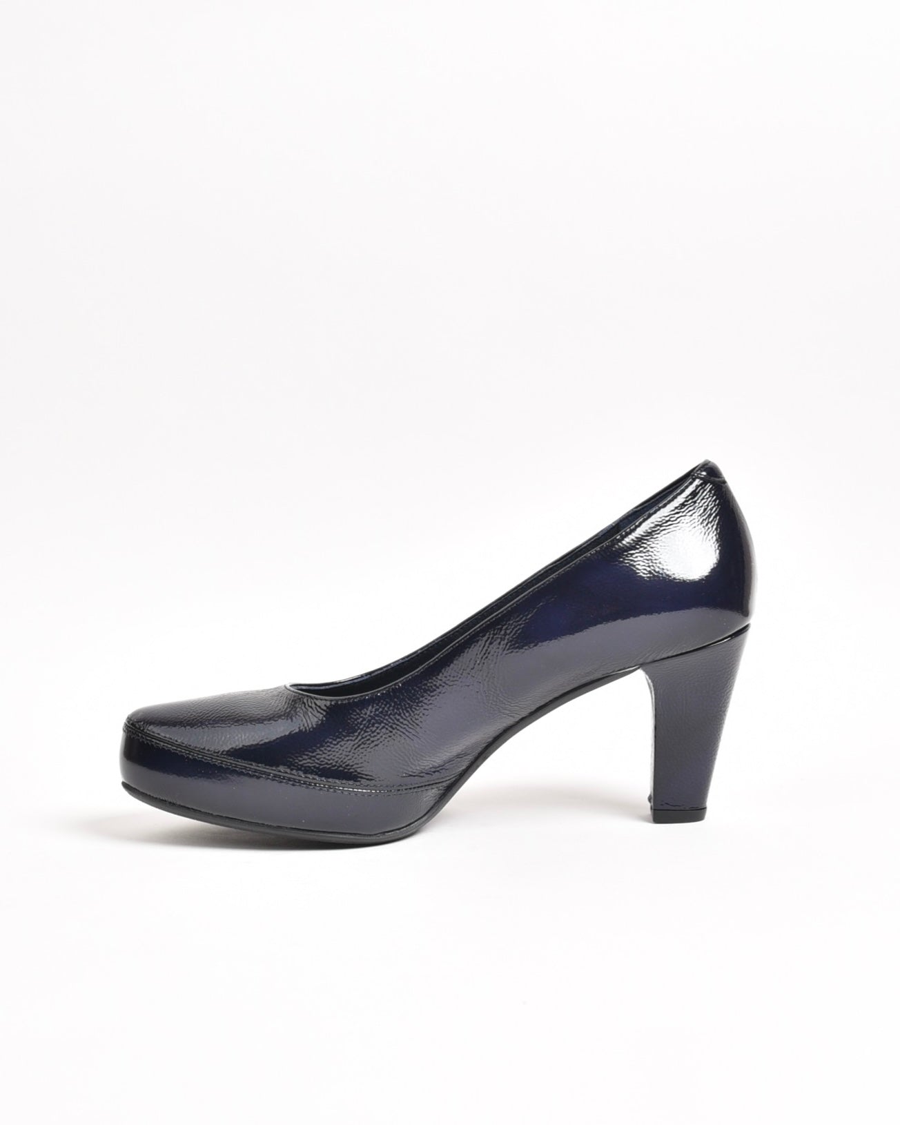 Fluchos classic high hell shoes for women in shiny blue