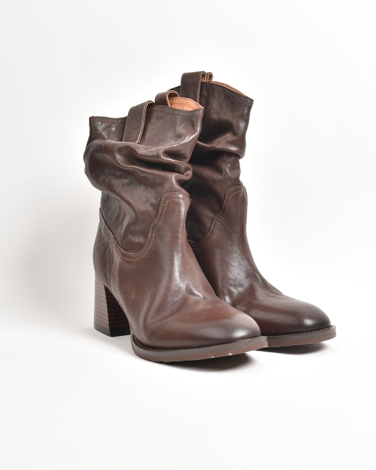 Shalapi mid ankle boots for women in brown