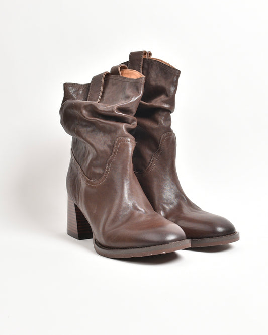 Shalapi mid ankle boots for women in brown