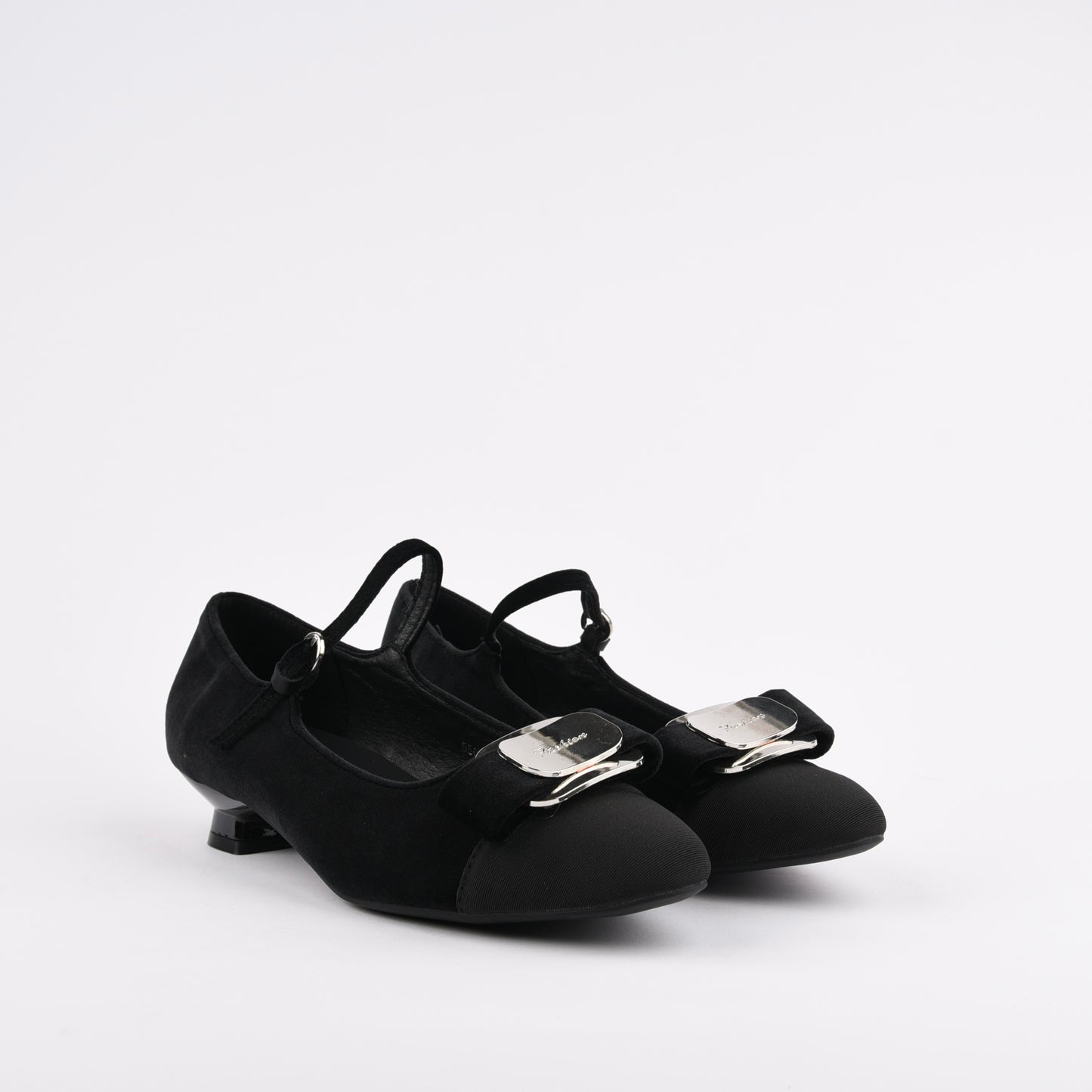 Shalapi low heel shoes for women in black