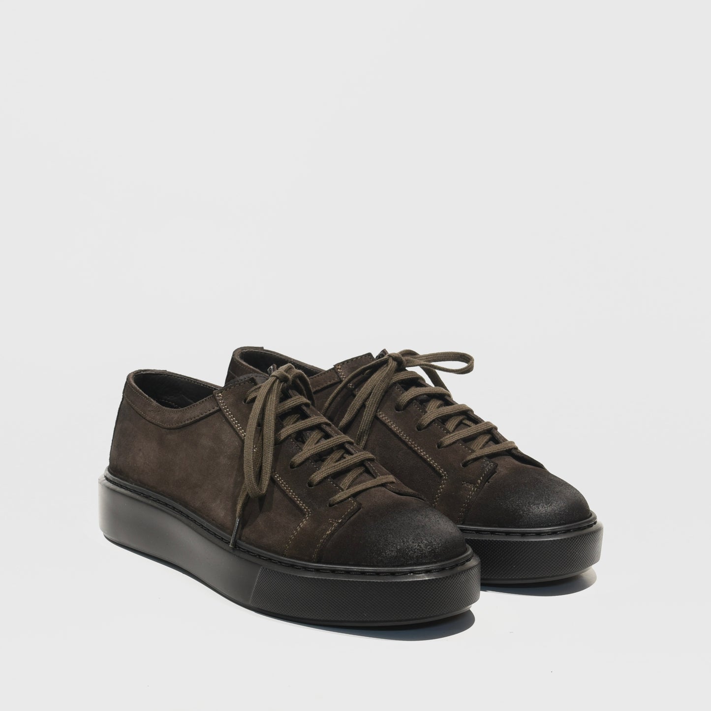 Shalapi Italian sneakers, for men in suede brown