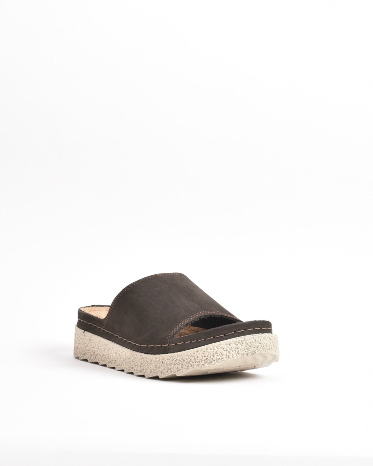 SHALAPI NAPOLI genuine leather slippers for women in Brown.