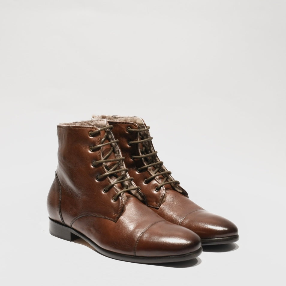 Shalapi Italian ankle boots with original Faru for men in black