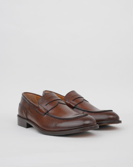 SHALAPI Italian loafers for men in brown
