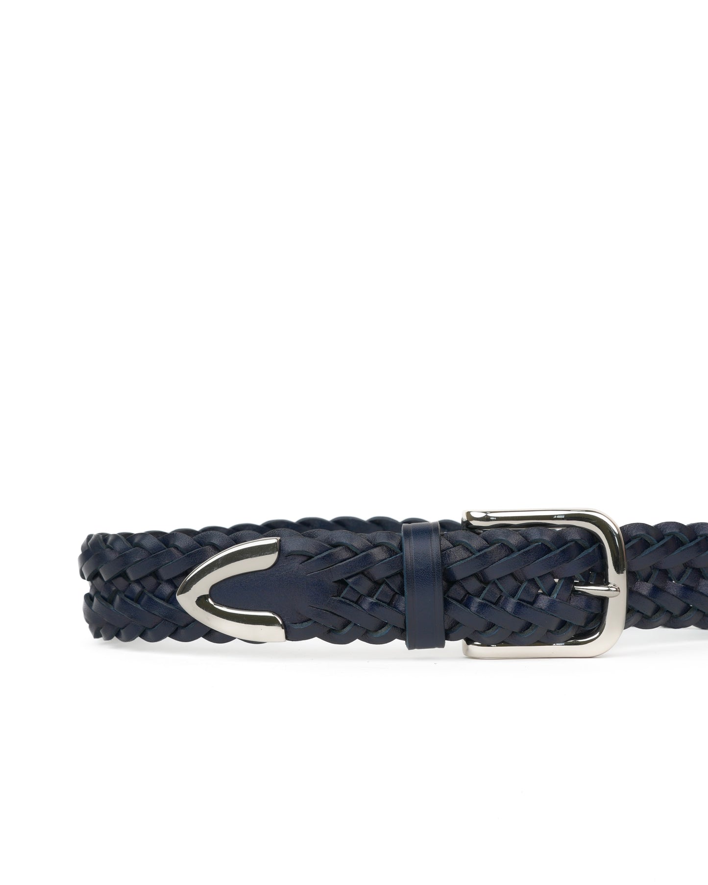 Shalapi Genuine leather belts for men in navy blue