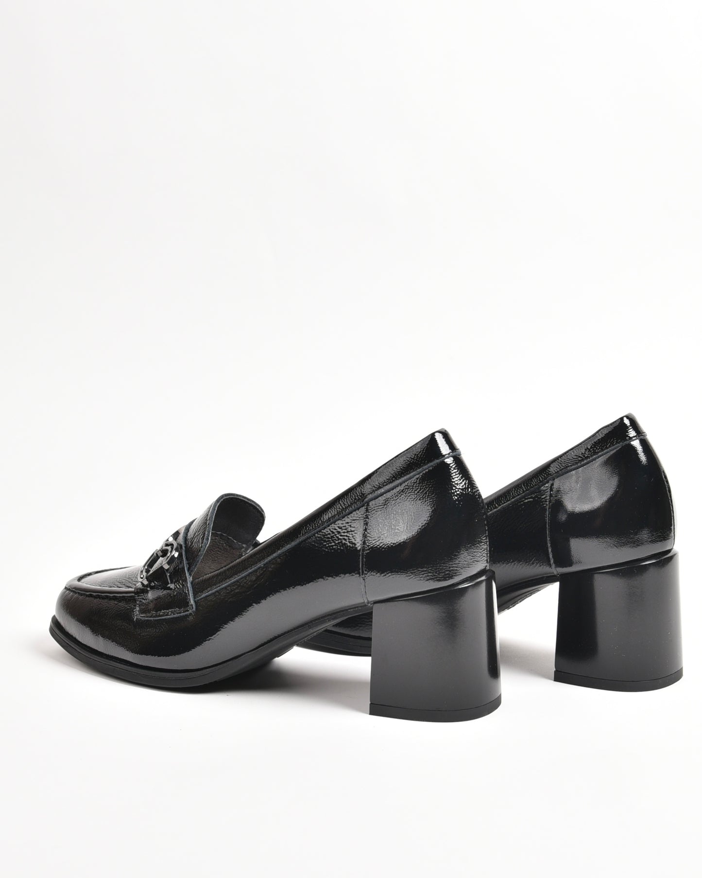 Pitillos classic high heel shoes for women in shiny black