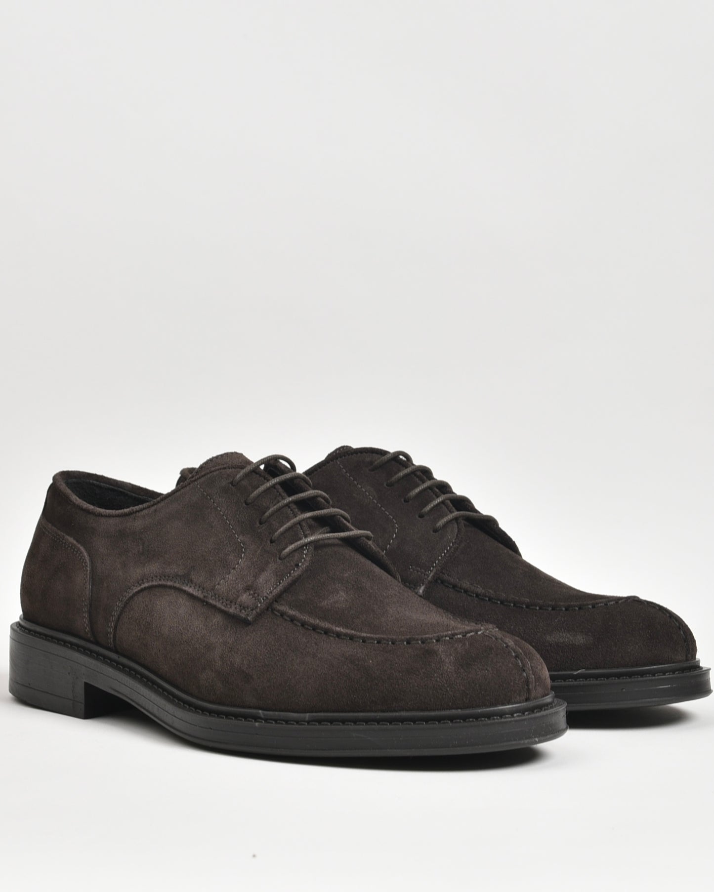 SHALAPI Italian shoes in suede leather for men in brown