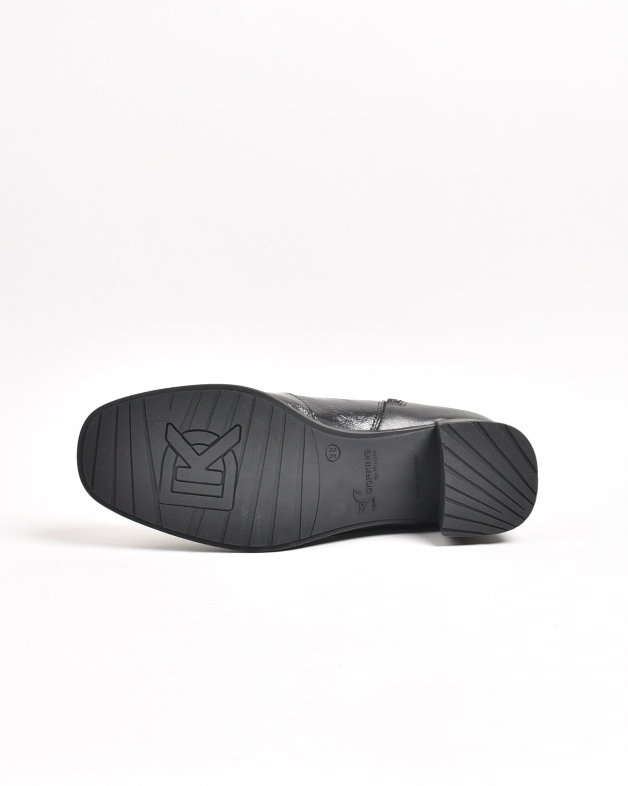 Fluchos classic med hell boots for women in shiny black