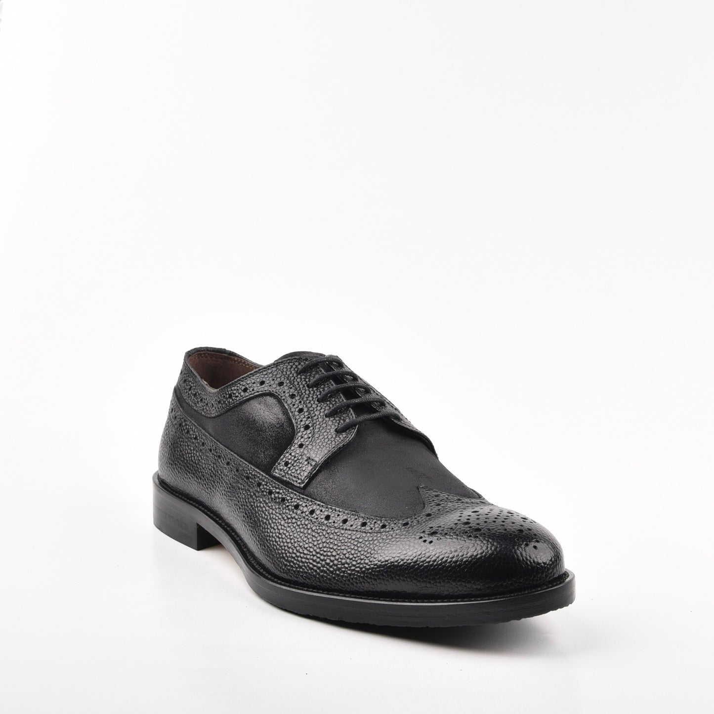 Shalapi Italian Oxford lace up shoes for men in black