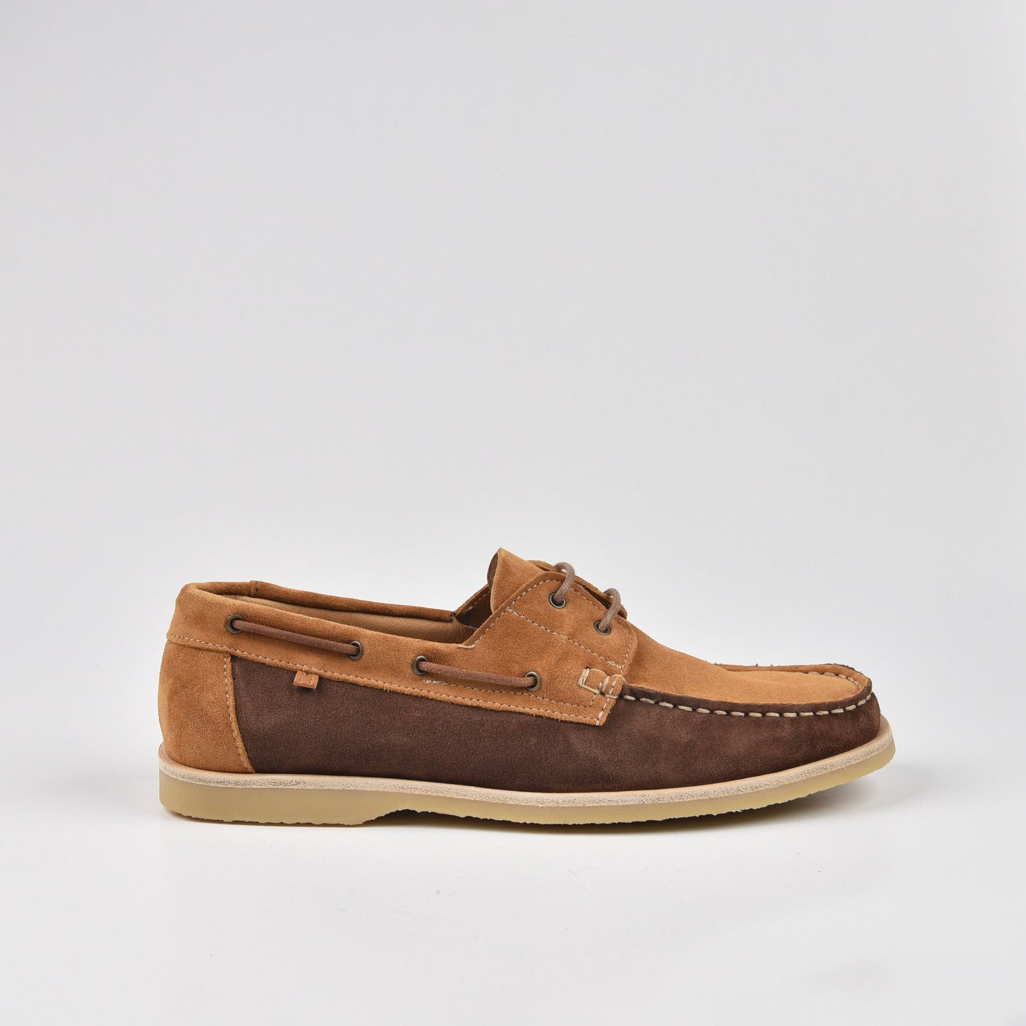 Art Spanish Loafers for Men in Chocolate suede camel.