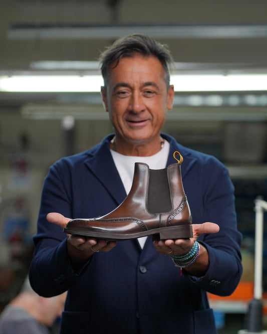 Shalapi oxford boots for men in brown