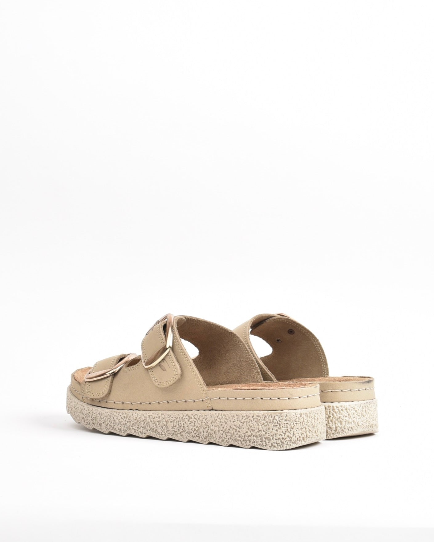 SHALAPI NAPOLI genuine leather slippers for women in Biege.