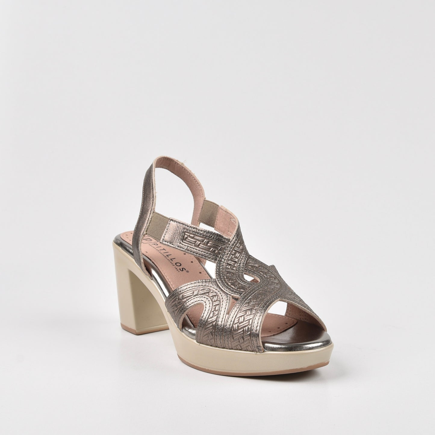 Pitillos Spanish Classic High Heel Sandals for Women in Bronce.