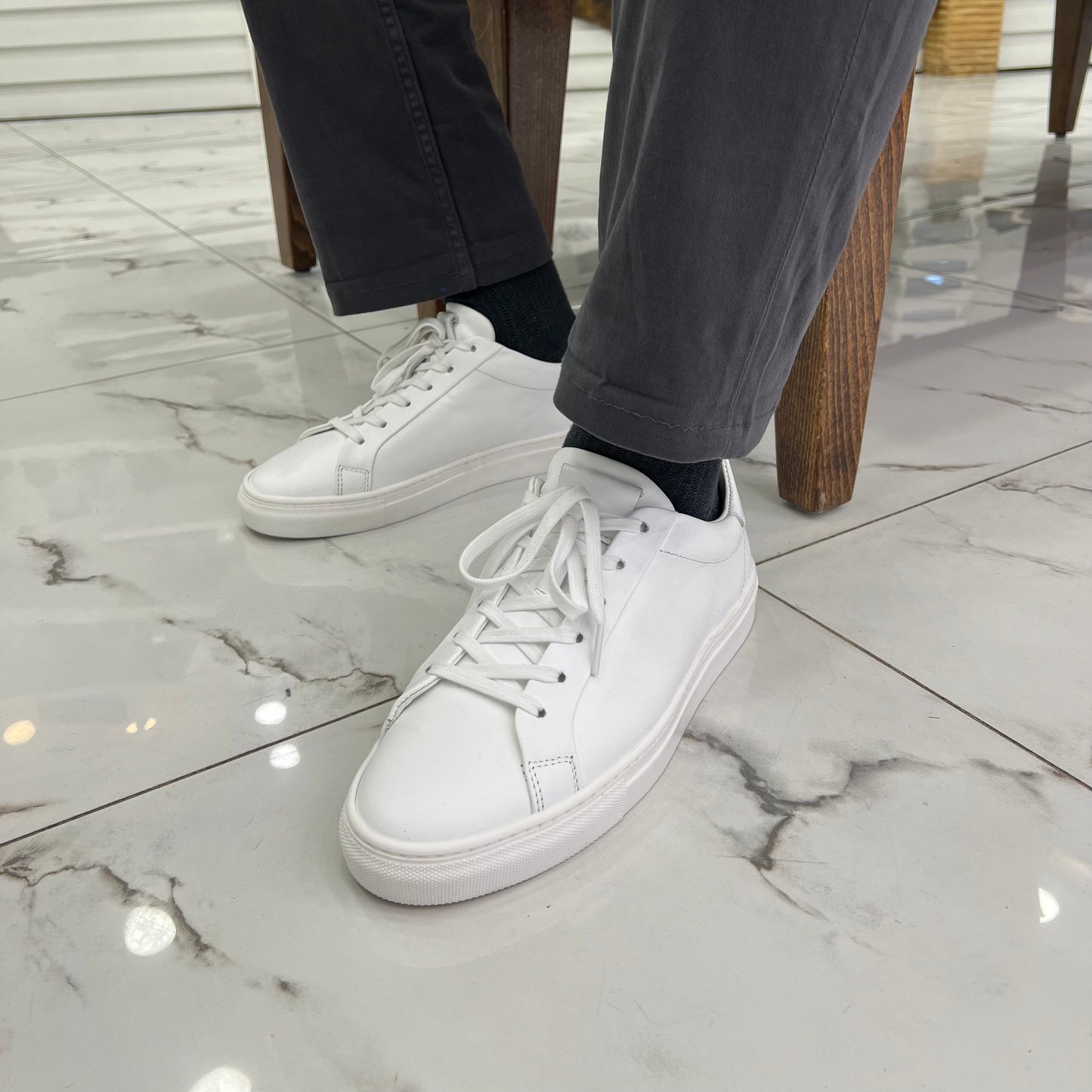 Kebo Italian classic sneakers for men in white