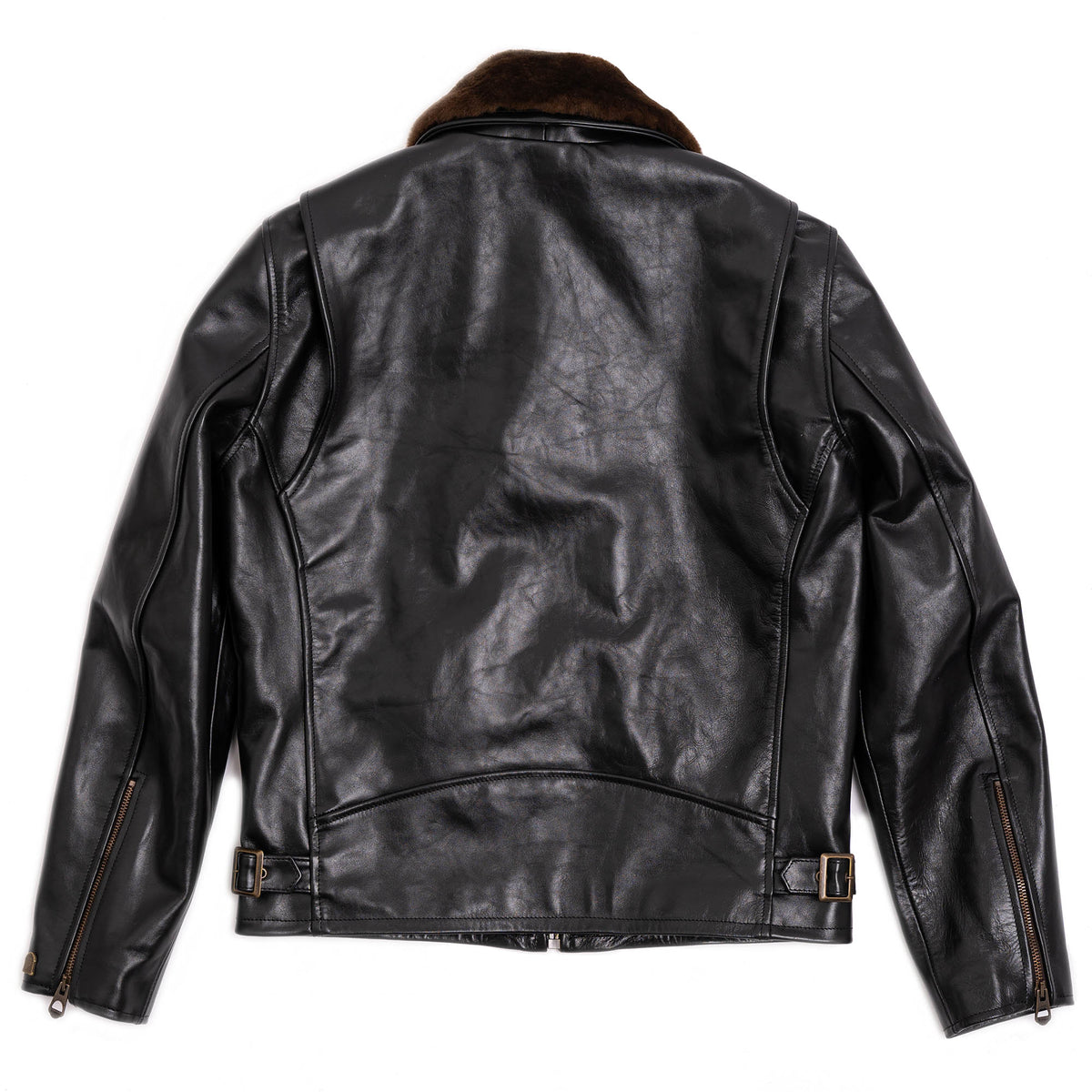 Shalapi italian leather Jacket for men  made in Napoli in black