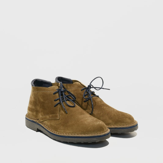 Kebo Italian boots for men in suede Camel