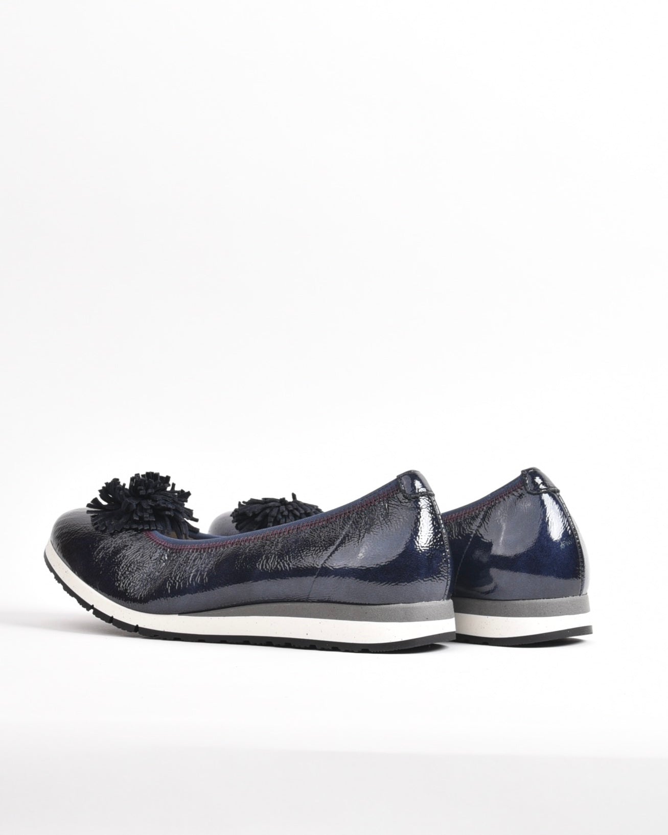 Dorking Fluchos Classic Comfortable Flat Wedge shoes for women in Navy blue.