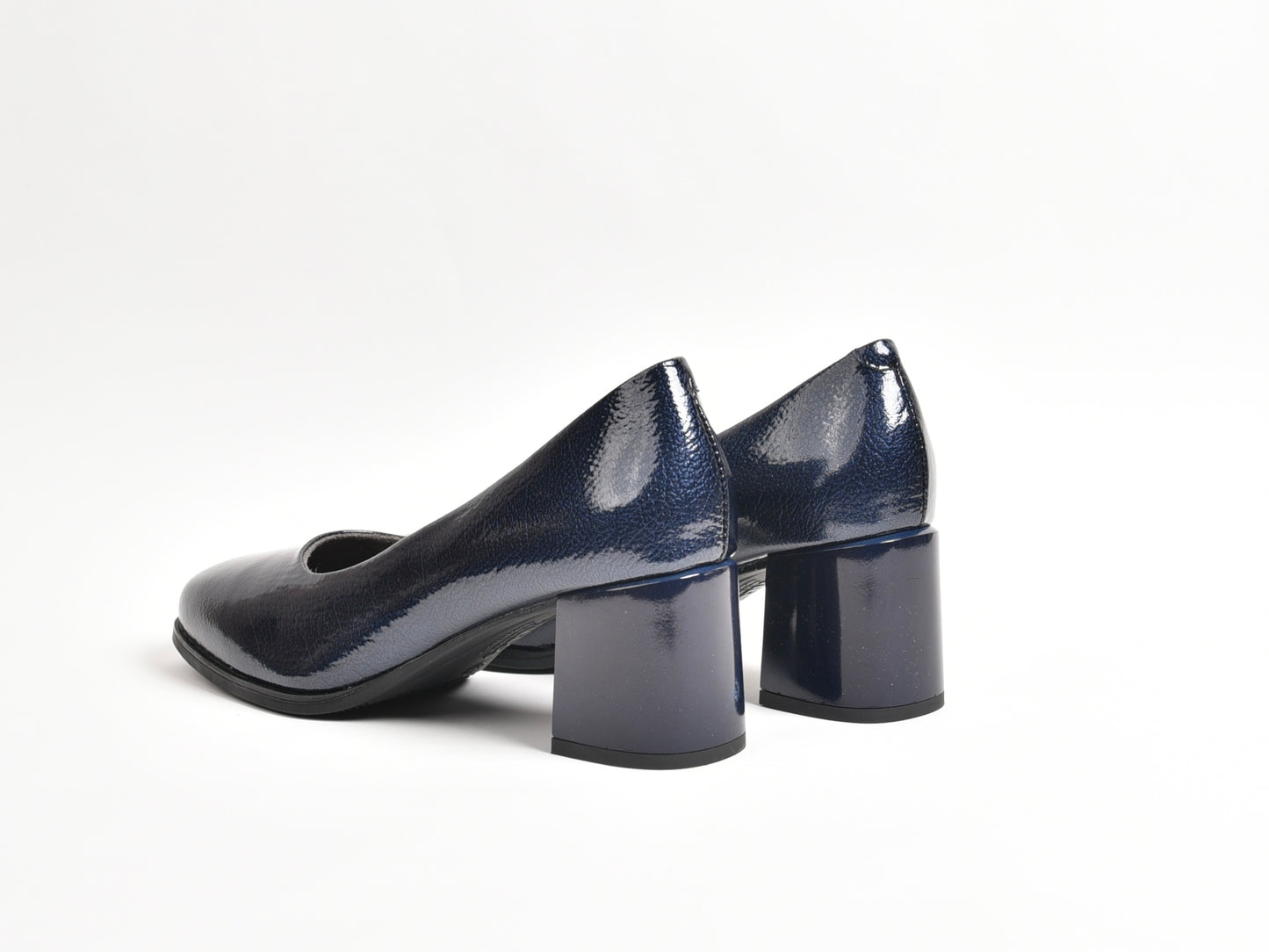 Pitillos classic high heel shoes for women in shiny blue