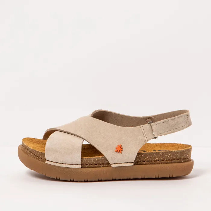 Art Spanish Strap Sandal for Women in Nappa Cream.