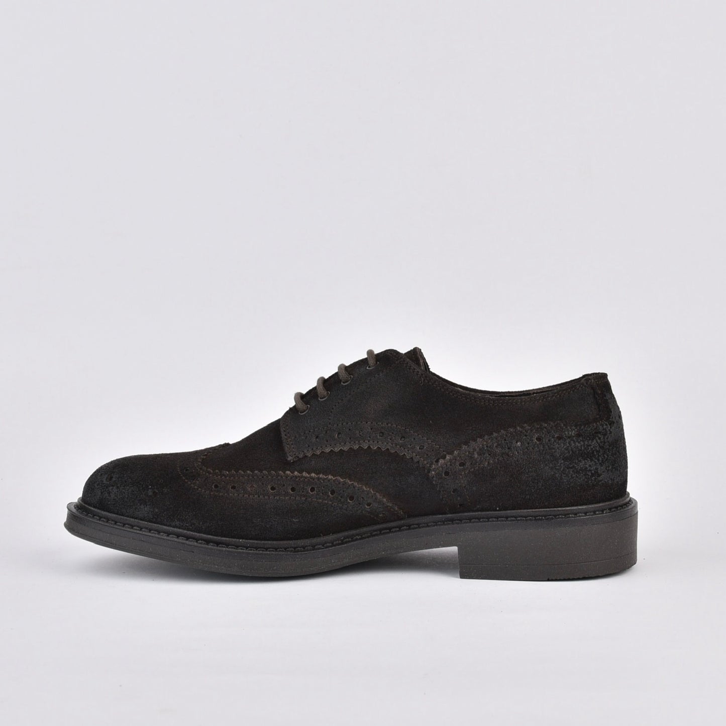 Landina Italian oxford shoes for men in suede brown