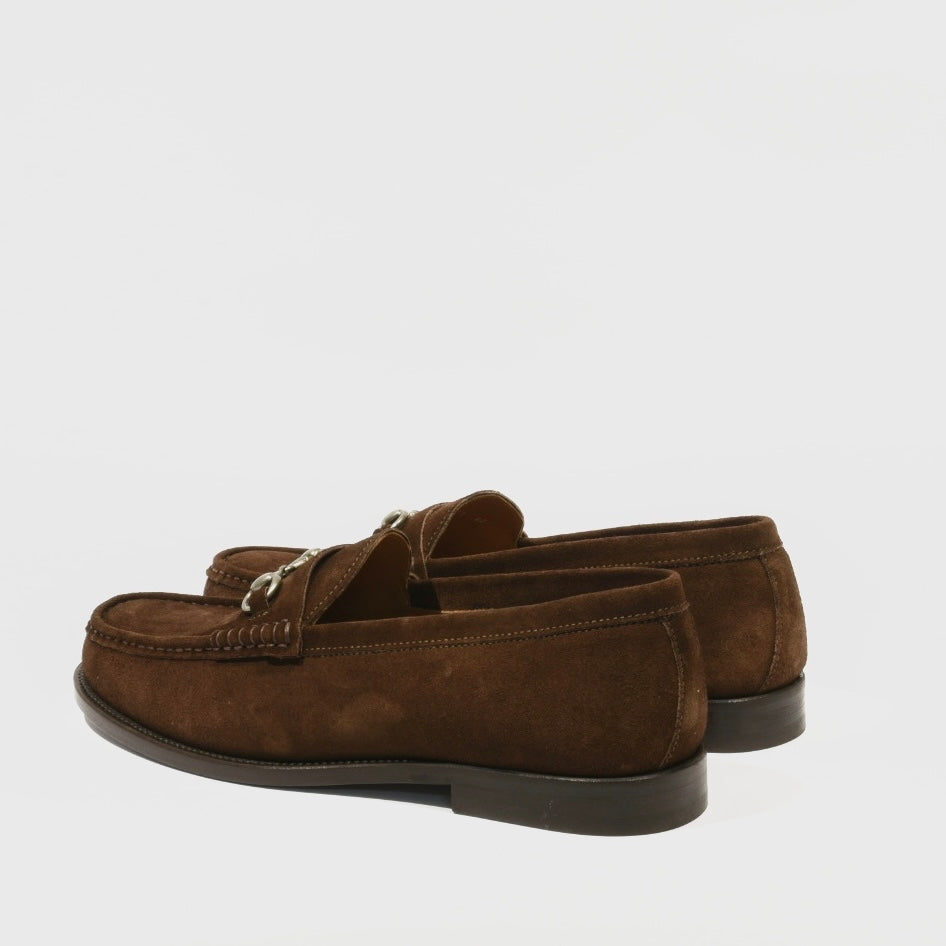 SHALAPI ITALIAN LOAFERS FOR MEN  IN SUEDE BROWN