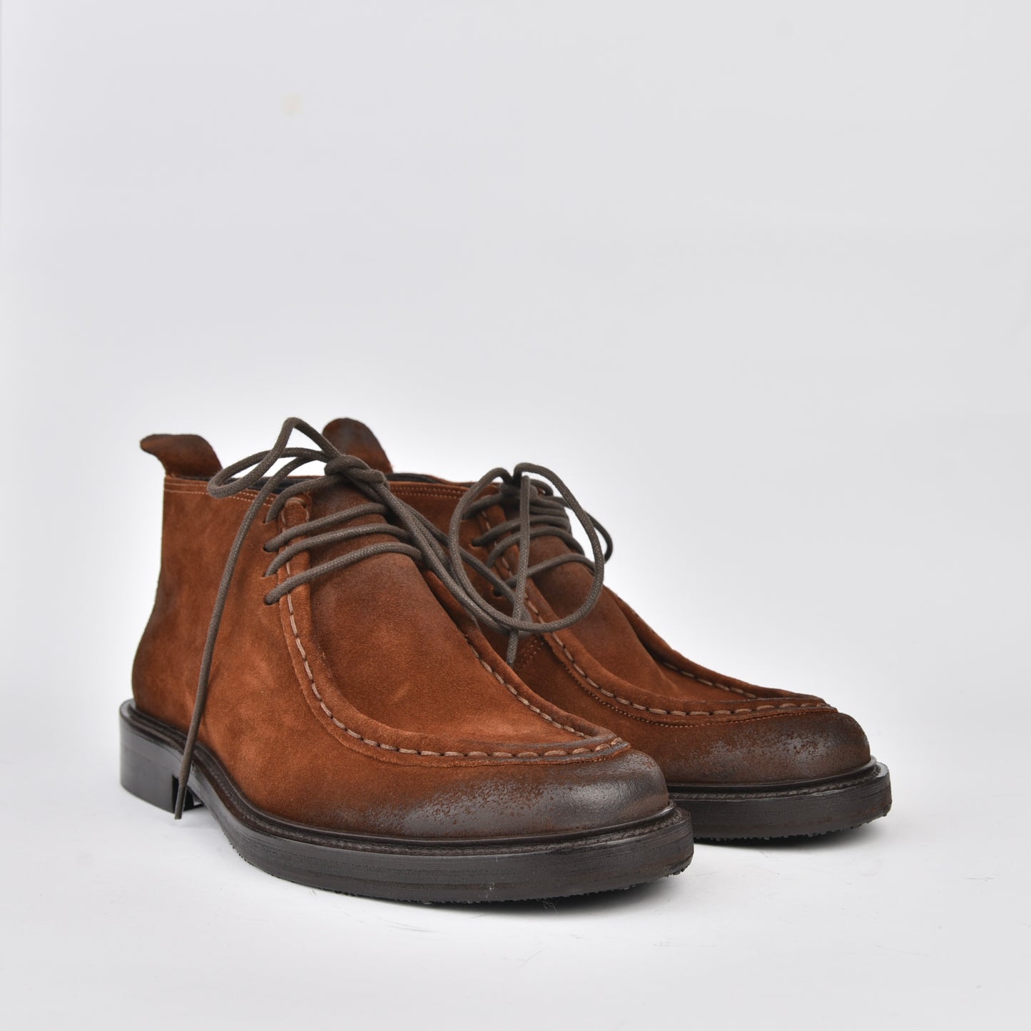 Shalapi Italian boots for men in suede Camel