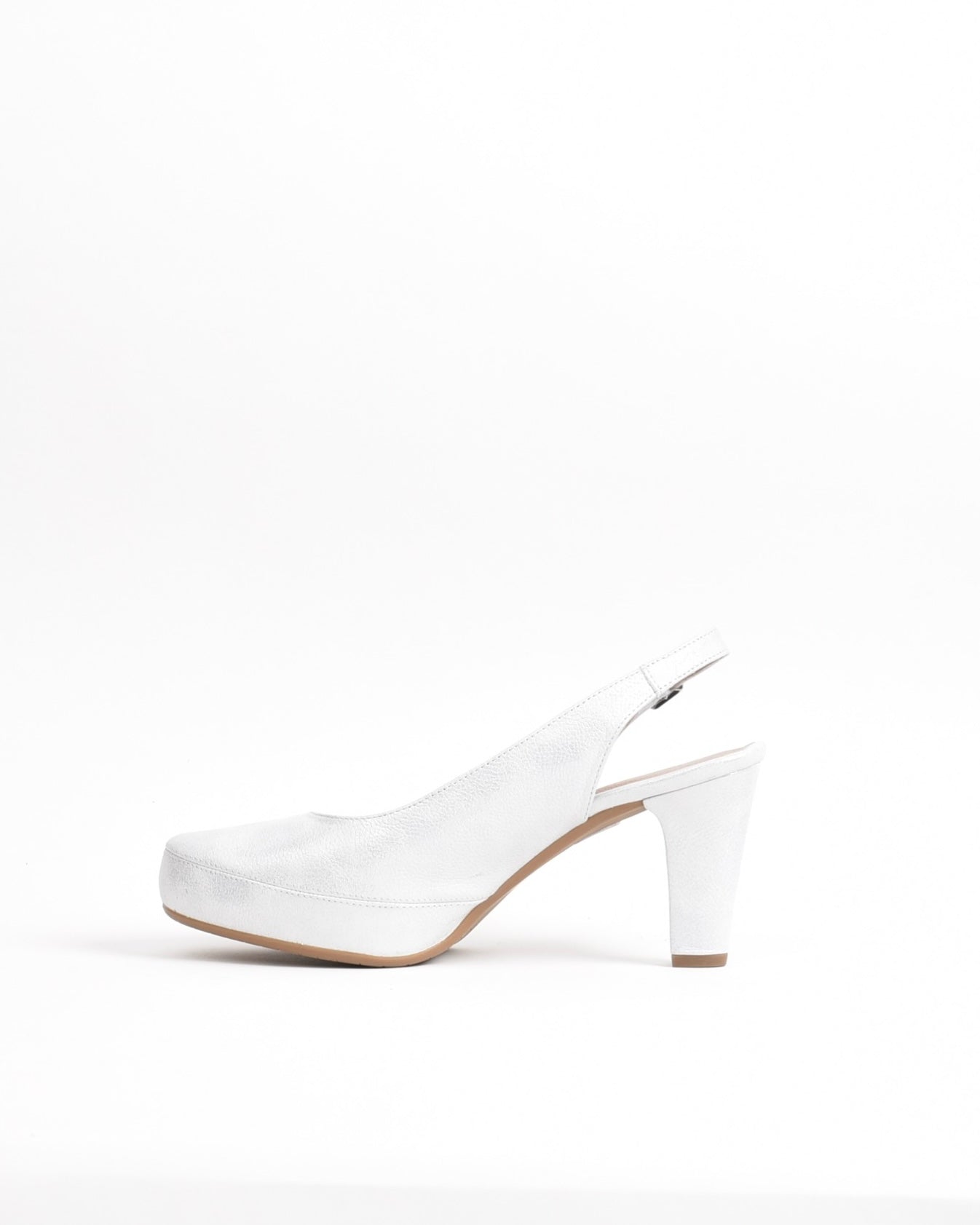 Dorking Fluchos Classic Comfortable Medium heel Sandal for women in Silver