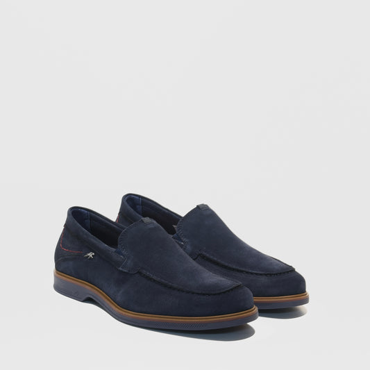 Fluchoes Spanish loafers for men in suede blue