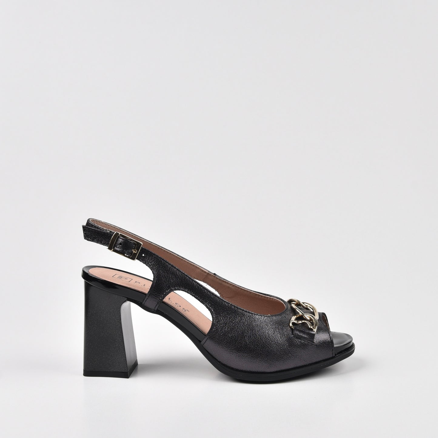 Pitillos Spanish Classic High-Heel Sandal for Women in Black.