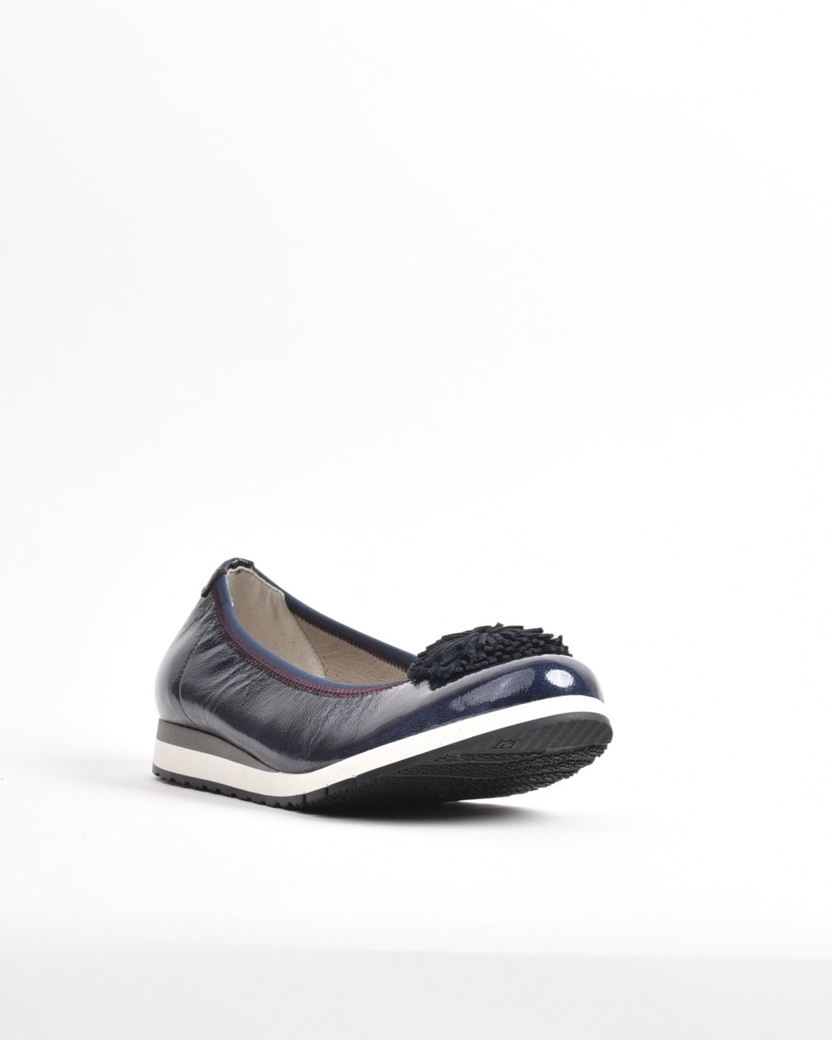 Dorking Fluchos Classic Comfortable Flat Wedge shoes for women in Navy blue.