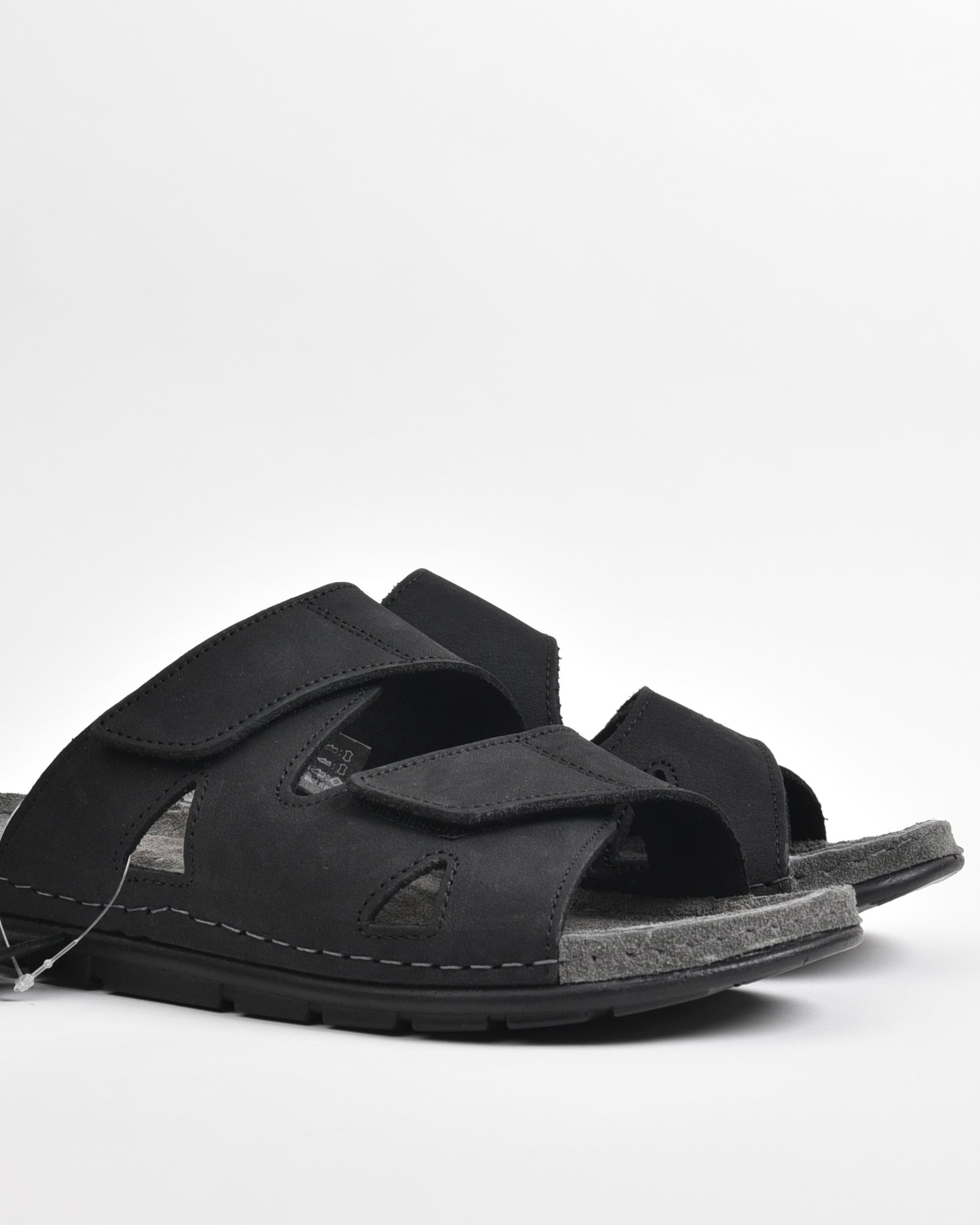 SHALAPI Genuine Leather Comfort Slipper for Men in black