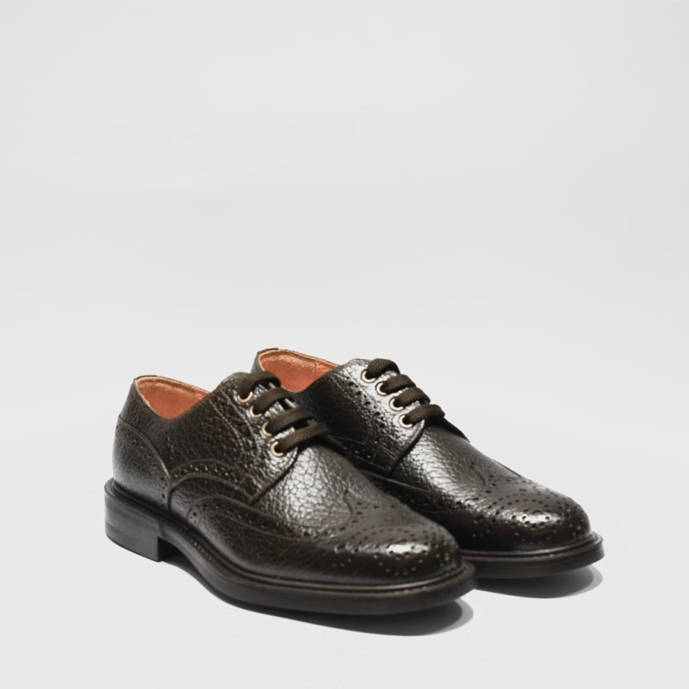 Shalapi Italian Oxford shoes for men in brown