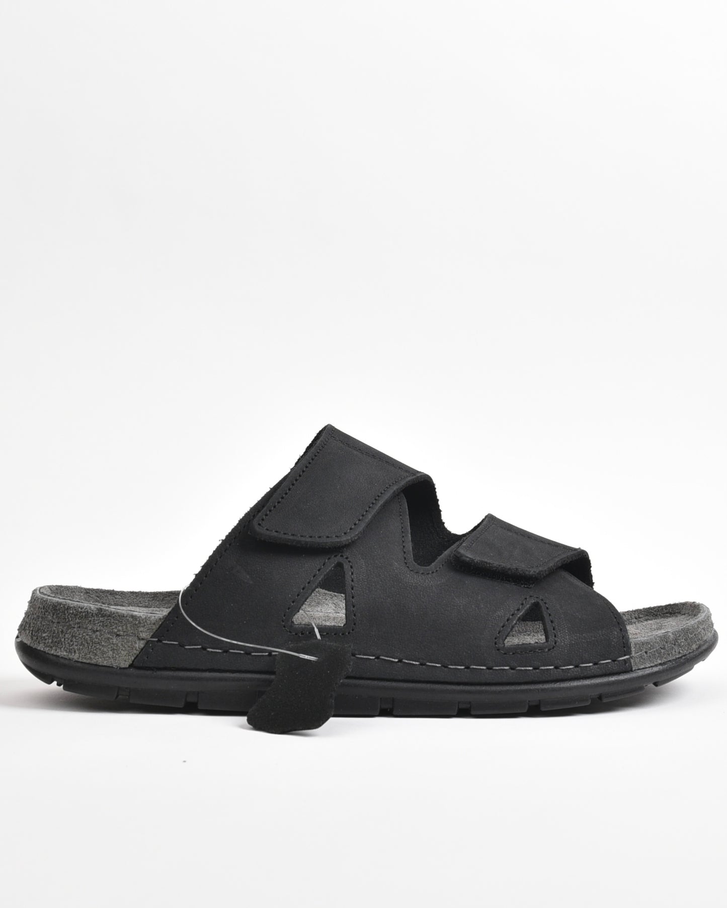 SHALAPI Genuine Leather Comfort Slipper for Men in black