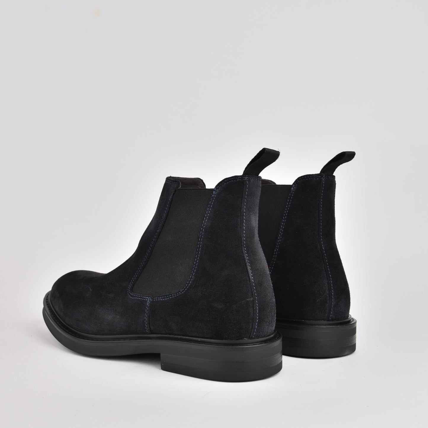 Kebo genuine leather Chelsea Boots for men in suede Navy Blue