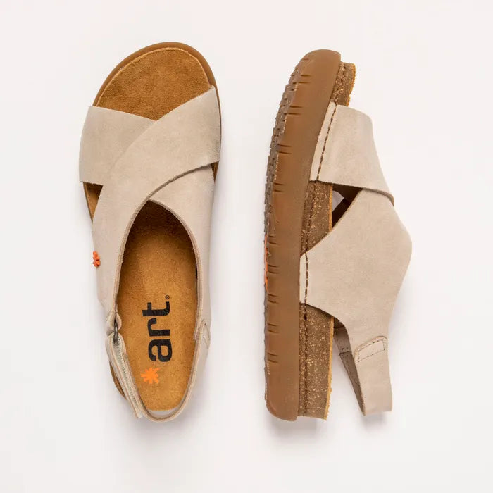 Art Spanish Strap Sandal for Women in Nappa Cream.