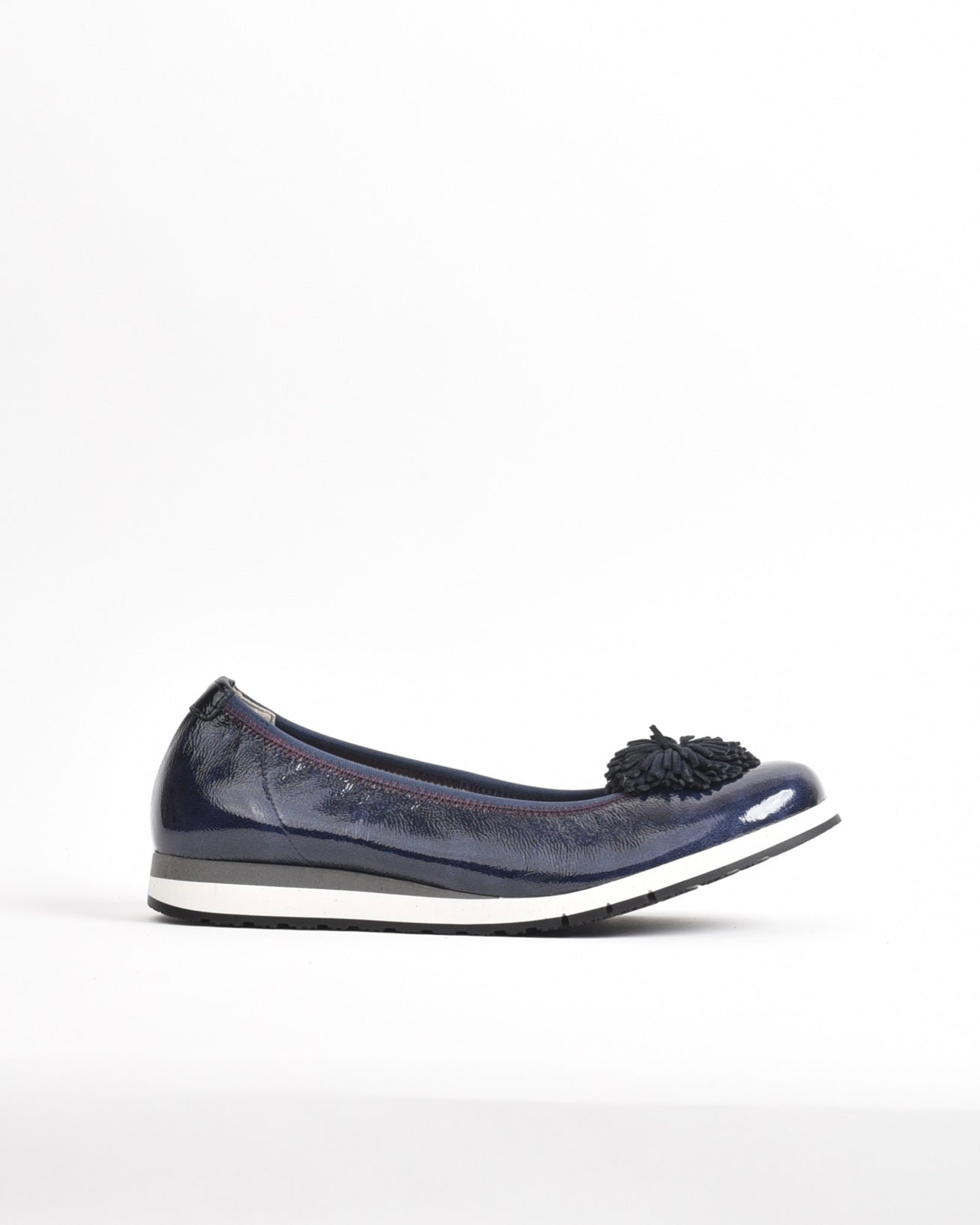 Dorking Fluchos Classic Comfortable Flat Wedge shoes for women in Navy blue.