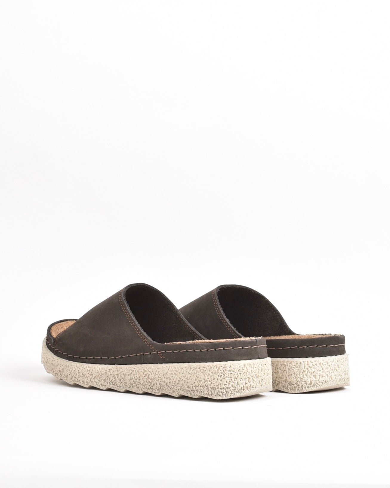 SHALAPI NAPOLI genuine leather slippers for women in Brown.