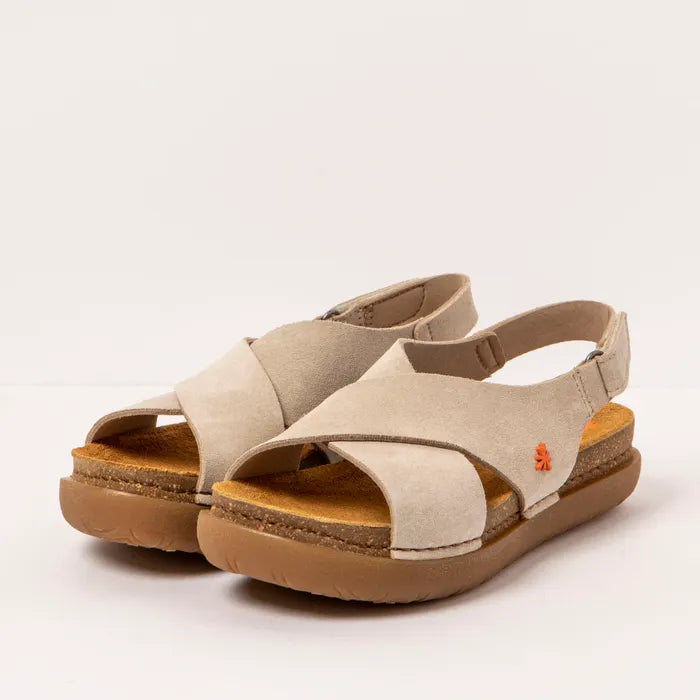 Art Spanish Strap Sandal for Women in Nappa Cream.