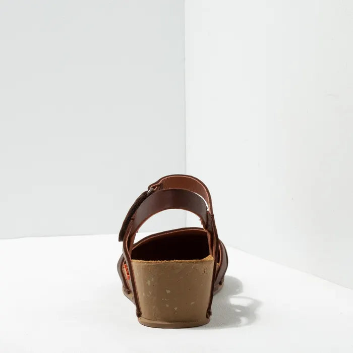 Art Spanish Strap Wedge Sandal for Women in Pleasant Brown.