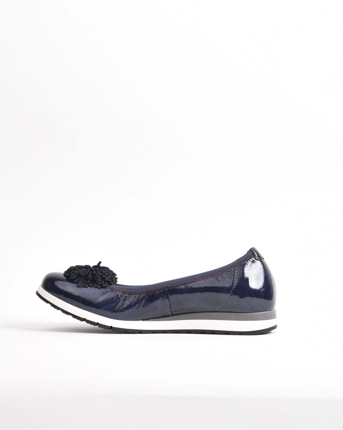 Dorking Fluchos Classic Comfortable Flat Wedge shoes for women in Navy blue.