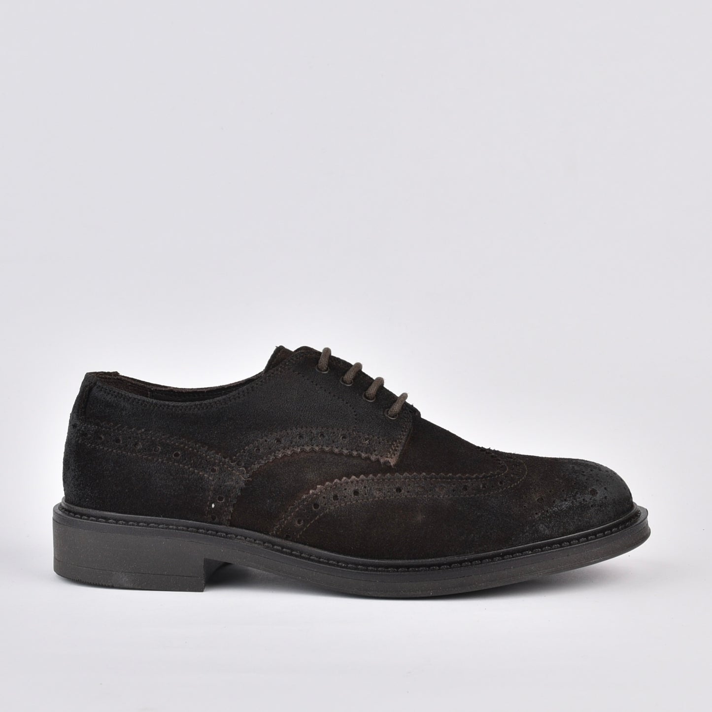 Landina Italian oxford shoes for men in suede brown