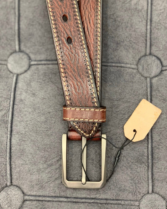 Shalapi Genuine leather belts for men in brown