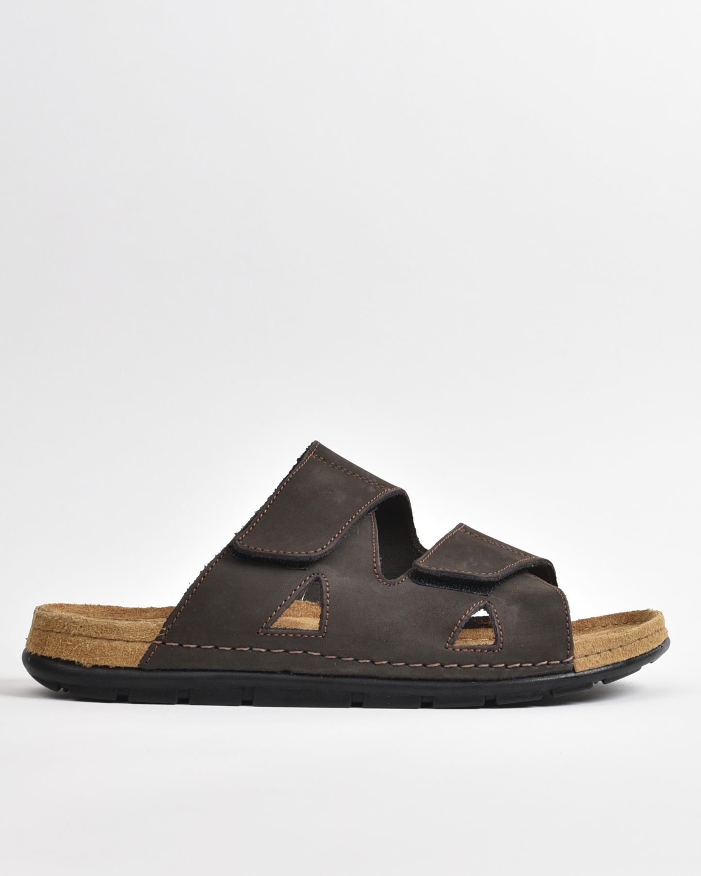 SHALAPI Genuine Leather Comfort Slipper for Men in brown