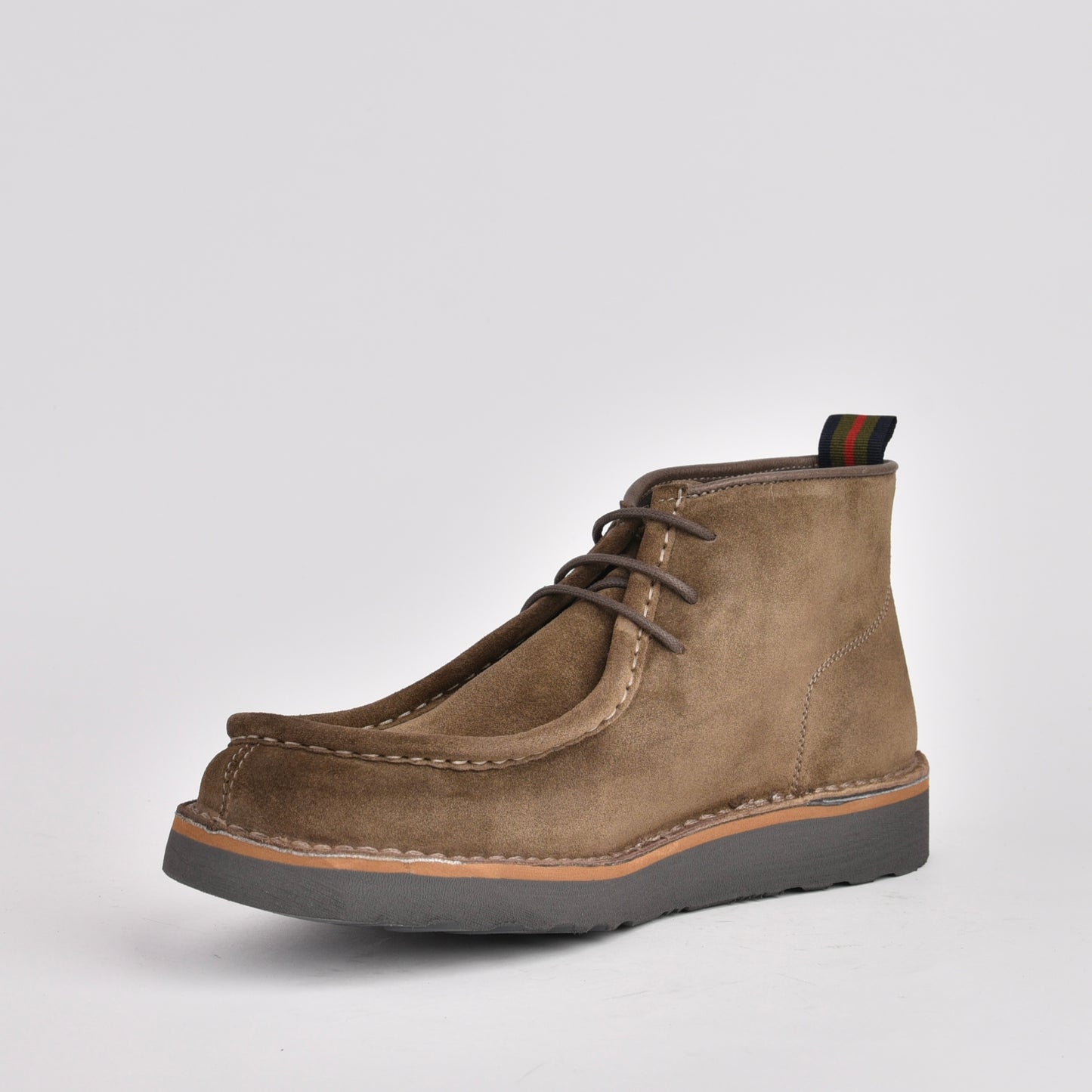 Kebo genuine leather Boots for men in suede Green