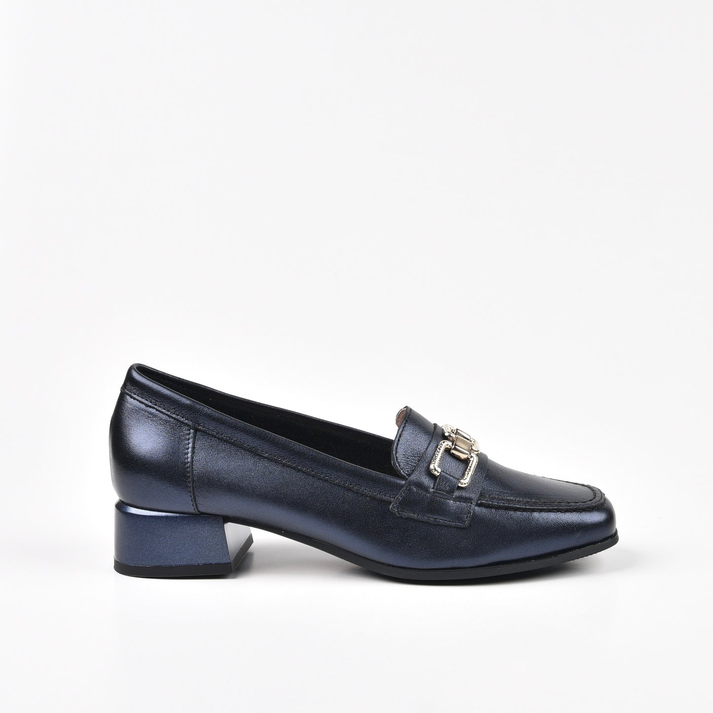 Pitillos Spanish Classic LowHeel Shoes for Women in Navy Blue.